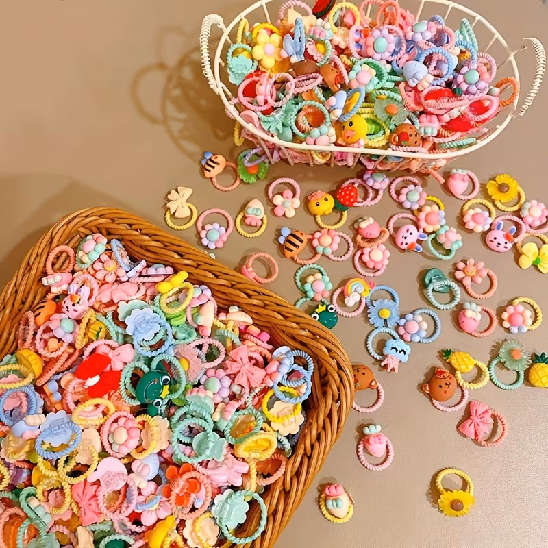 Juego de 10 Lazos para el Cabello Coloridos y Lindos